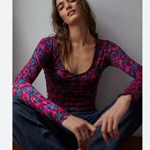 Floral Long Sleeve Women's Top